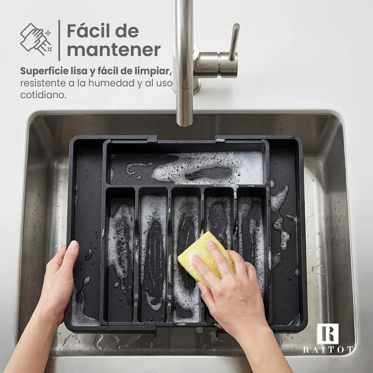 Organizador Cubiertos Extensible Raitot 8 Compartimentos