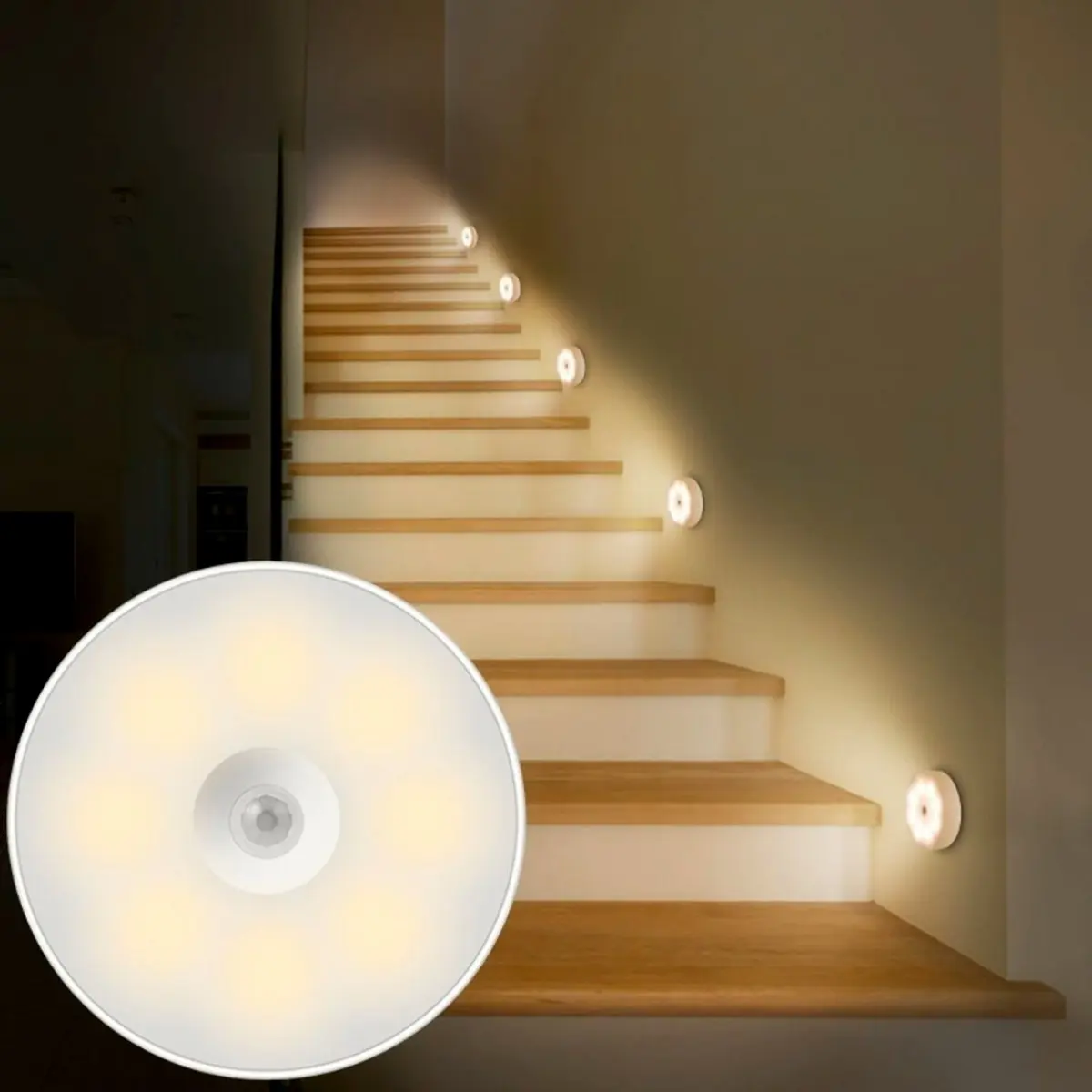 Set 3 Luces Led Sensor Movimiento Recargable Usb Imantada