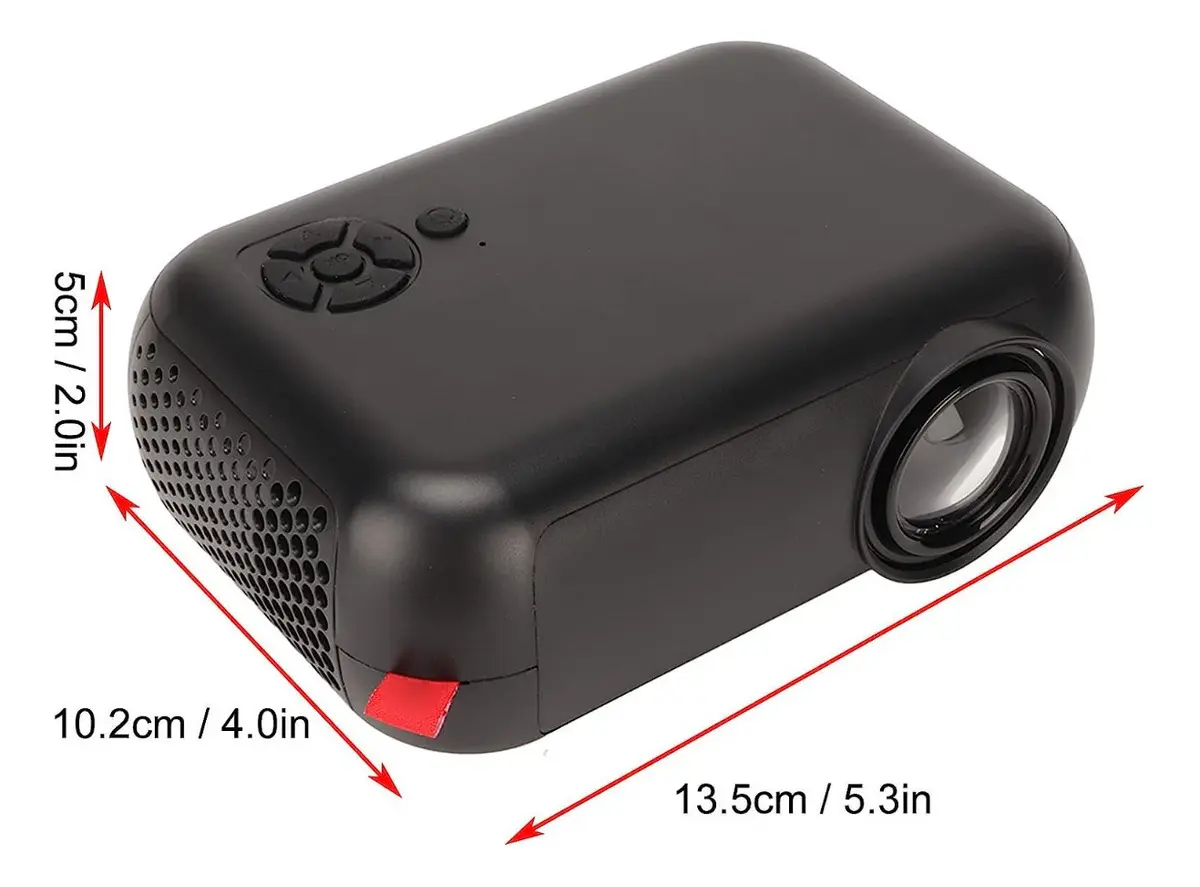 Mini Proyector Portátil A10 1800 Lúmenes Led Negro