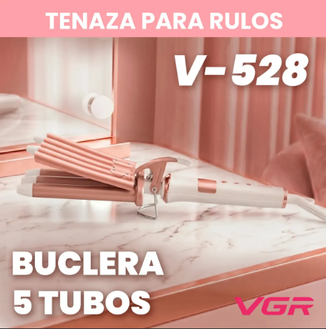 Buclera Rizador VGR V-528 5 Ondas Cerámica 230°C