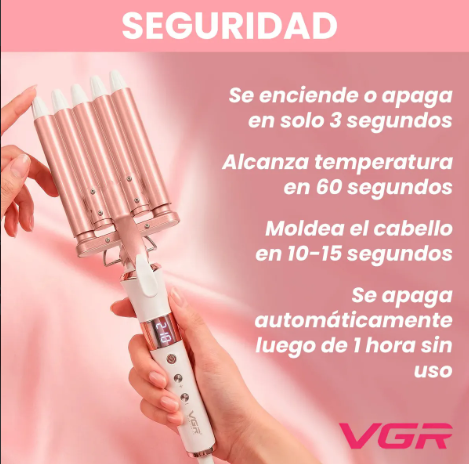 Buclera Rizador VGR V-528 5 Ondas Cerámica 230°C