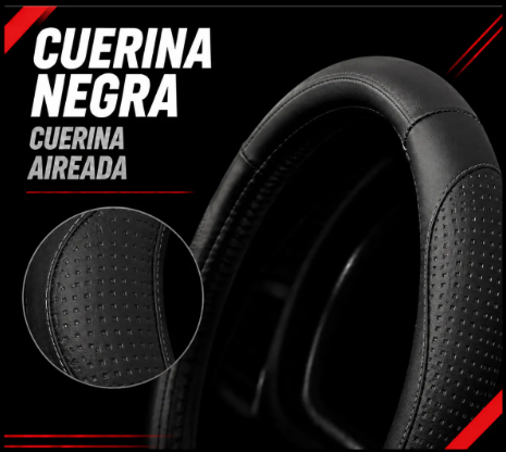 Funda Cubre Volante Auto Cuerina Antideslizante 37-39cm