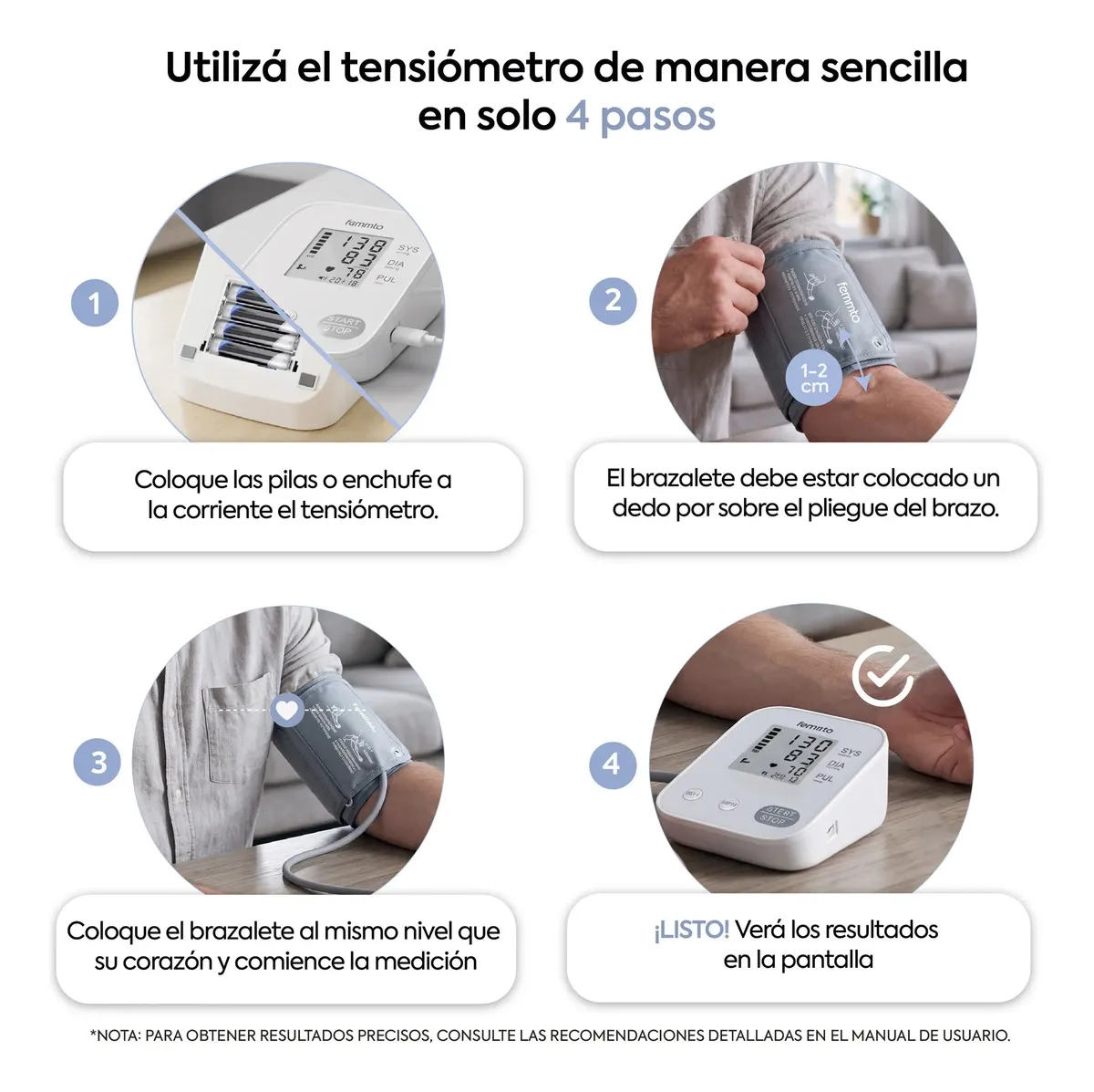 Tensiómetro Digital Brazo Femmto Automático Con App