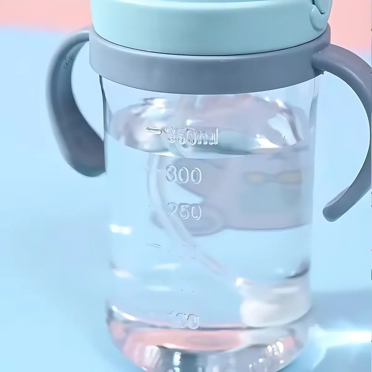 Vaso Entrenador Infantil Chufi 350ml Sorbete Y Asas Celeste