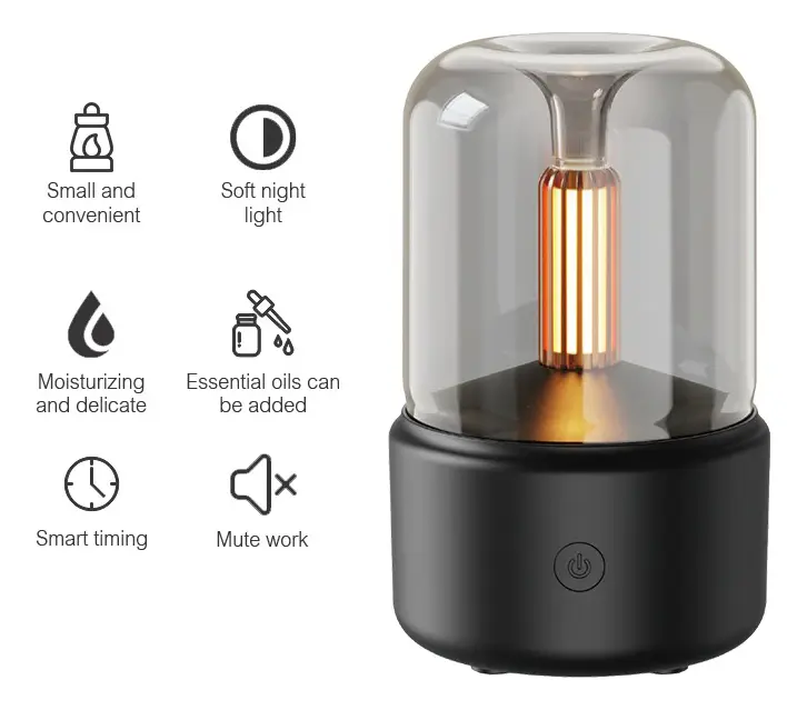 Humidificador Difusor Ultrasónico Luz Nocturna 120ml