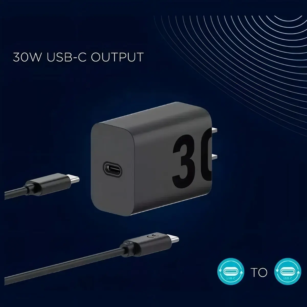 Cargador Rápido Pro21 30w Tipo C + Cable Usb-c Negro