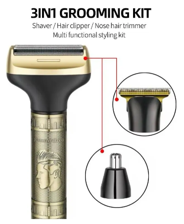 Máquina Cortapelo 3 En 1 Daling DL-9266 Barba Nariz USB