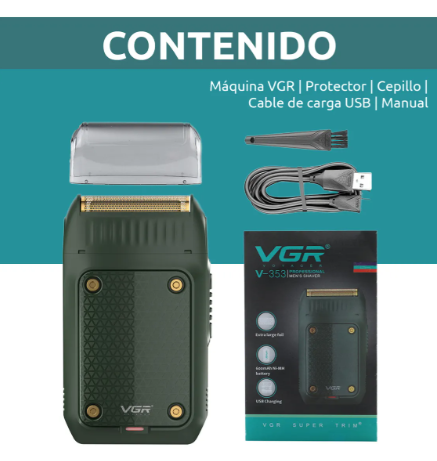 Afeitadora Eléctrica VGR V-353 Portátil Recargable USB