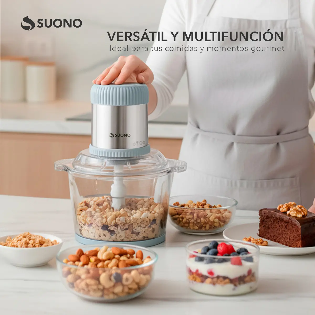 Picadora Procesadora Suono 2l 500w Acero Inoxidable