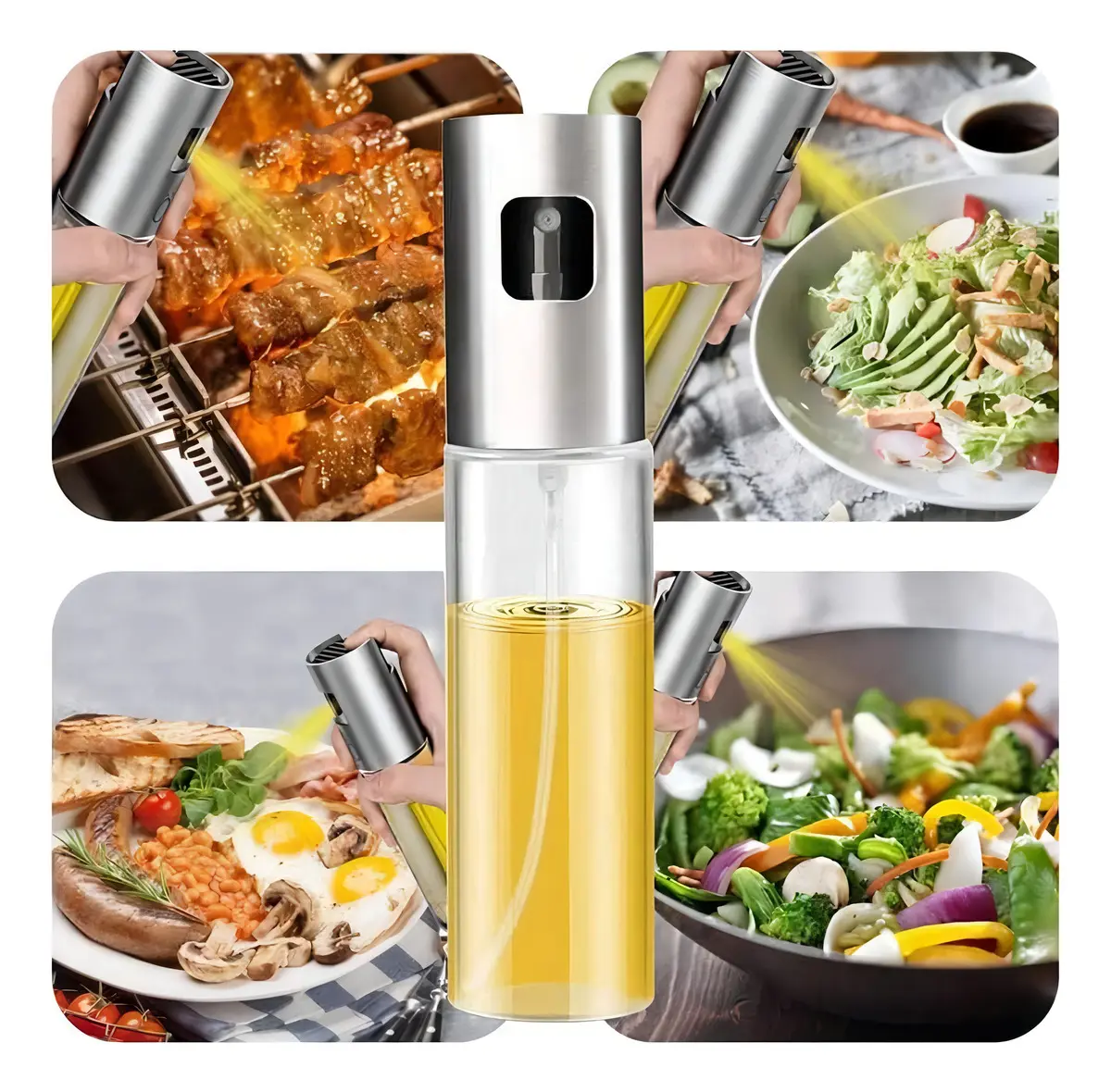 Aceitera Spray Pablukas INOX100 Vidrio Y Acero 100ml