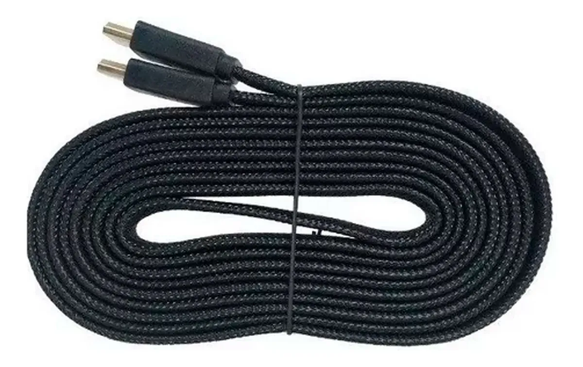 Cable HDMI 2 Metros Plano Mallado 4K Ultra HD 1.4