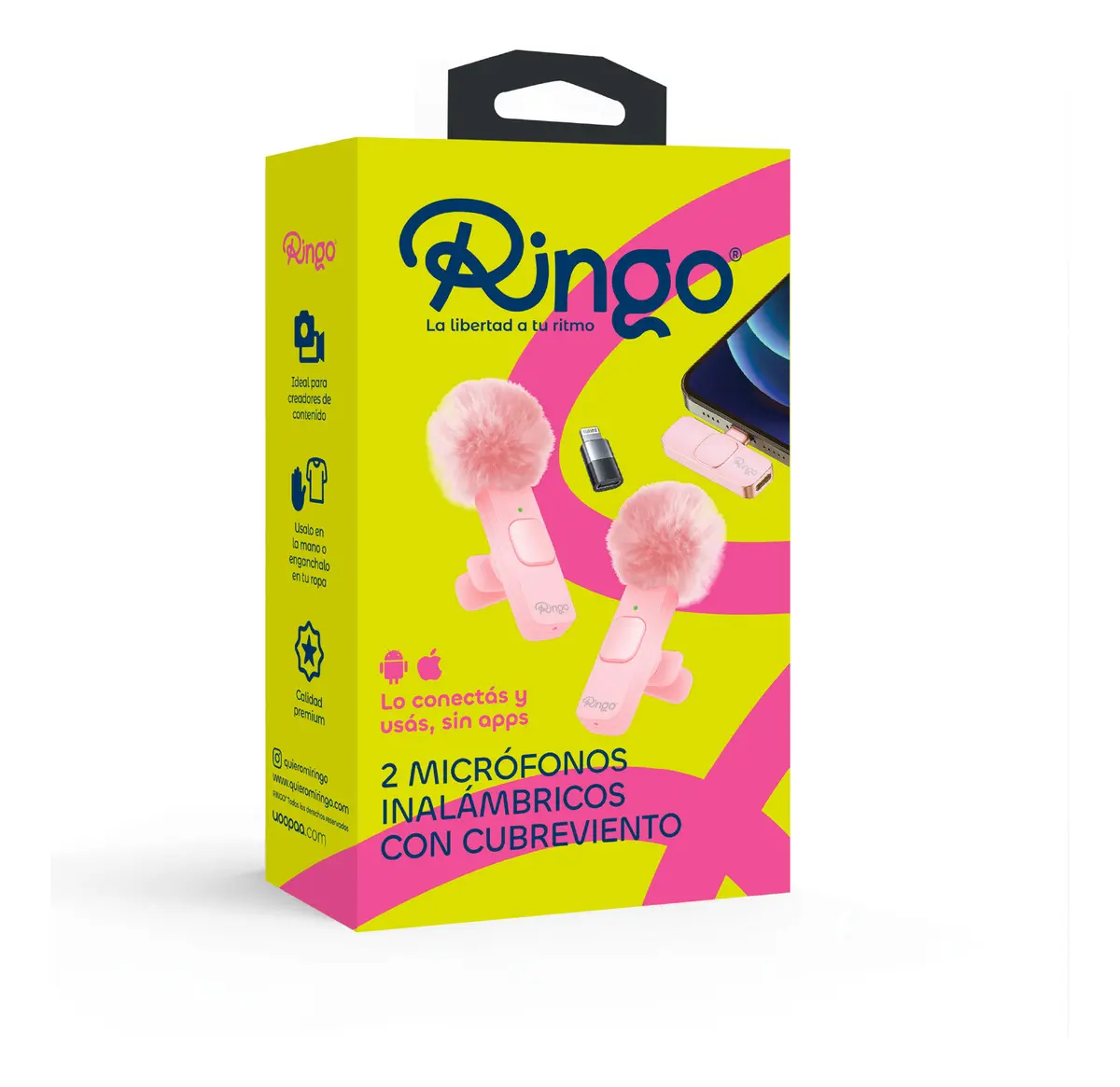 Micrófono Inalámbrico Ringo x2 Corbatero USB-C Lightning