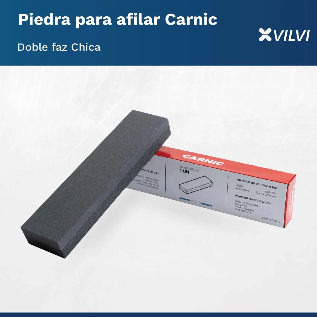 Piedra Afilar Carnic Doble Faz Grano 300/750 20cm