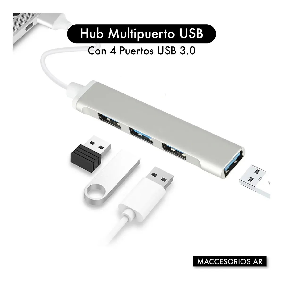Hub Usb 3.0 Multipuerto 4 Puertos Alta Velocidad 5gbps