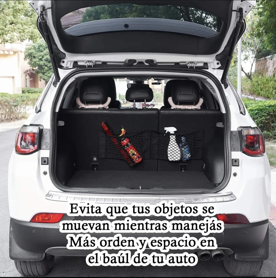 Organizador Red Baul Auto eMe eLe 40x25 Abrojo Negro