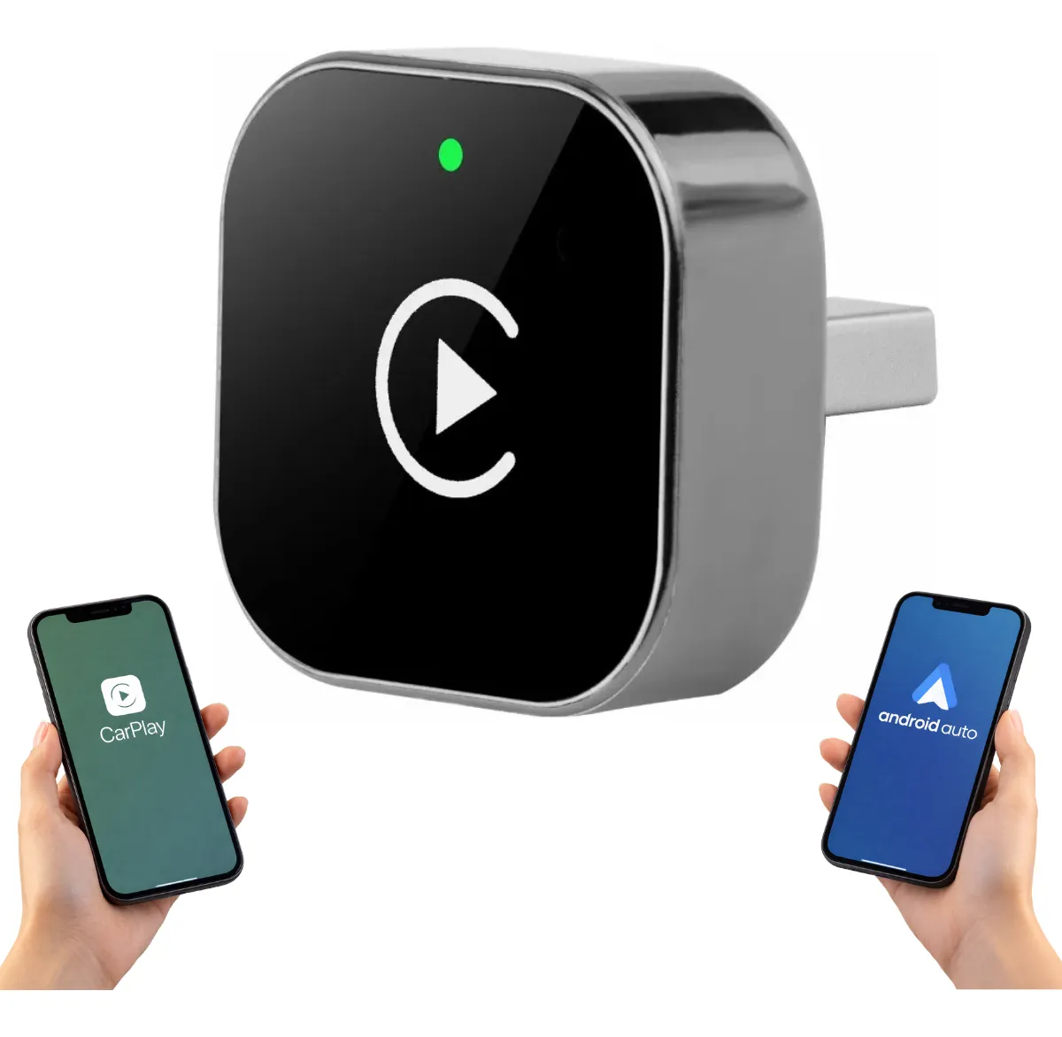 Adaptador Inalámbrico CarPlay Android Auto 2 En 1