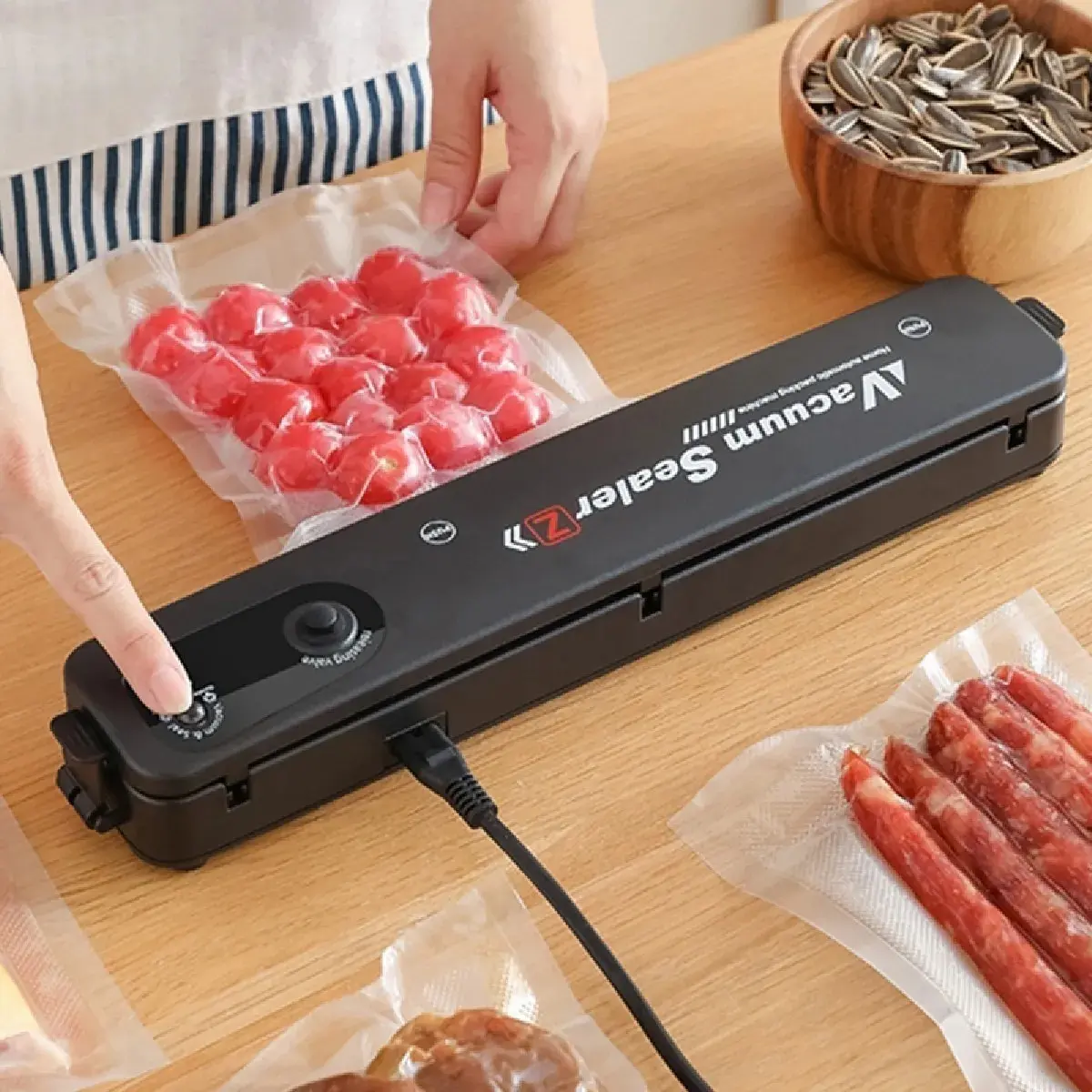 Máquina Selladora Al Vacío Automática Profesional + Bolsas