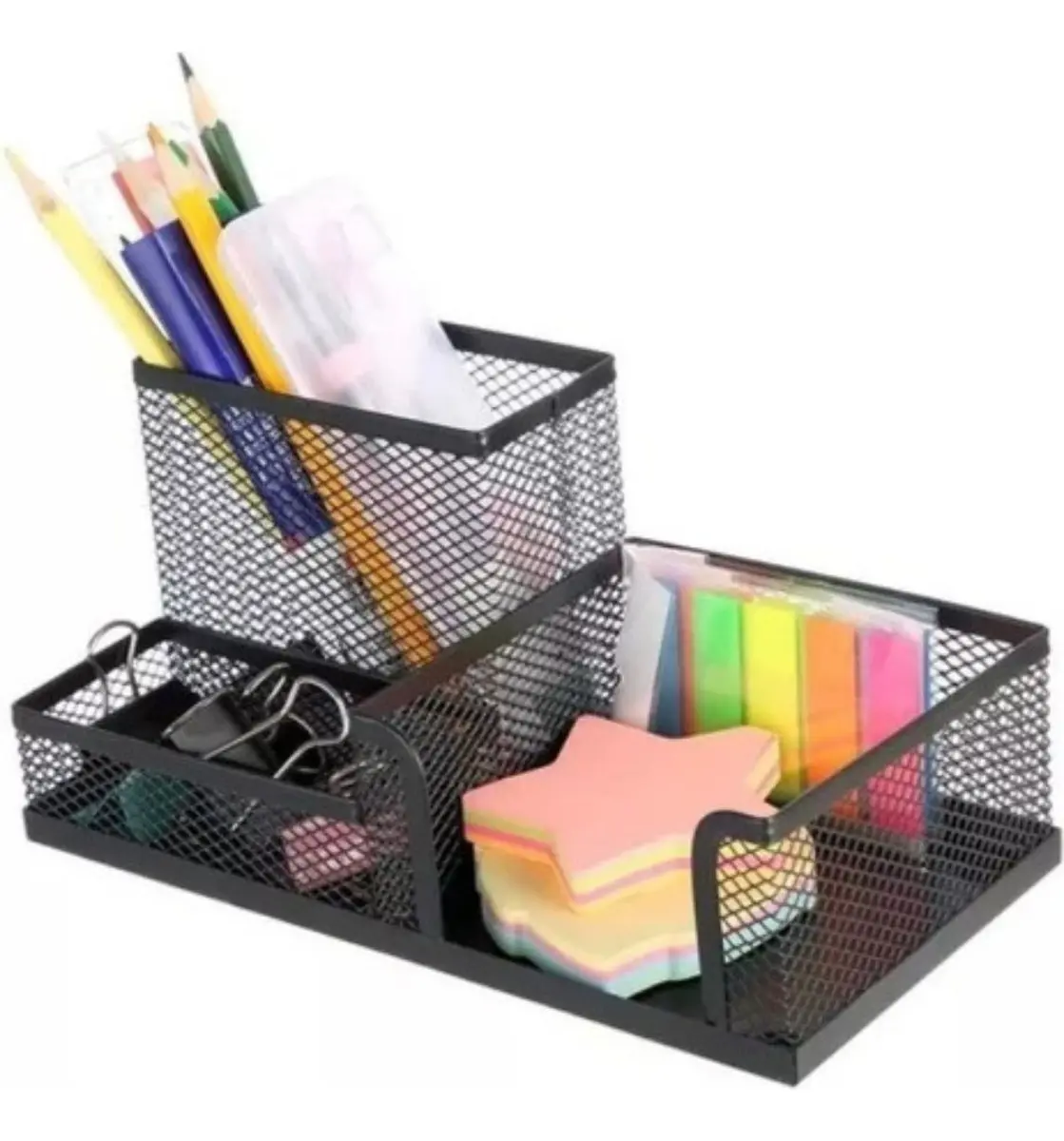 Organizador Escritorio Metal Stendy Portalápiz Portaclip