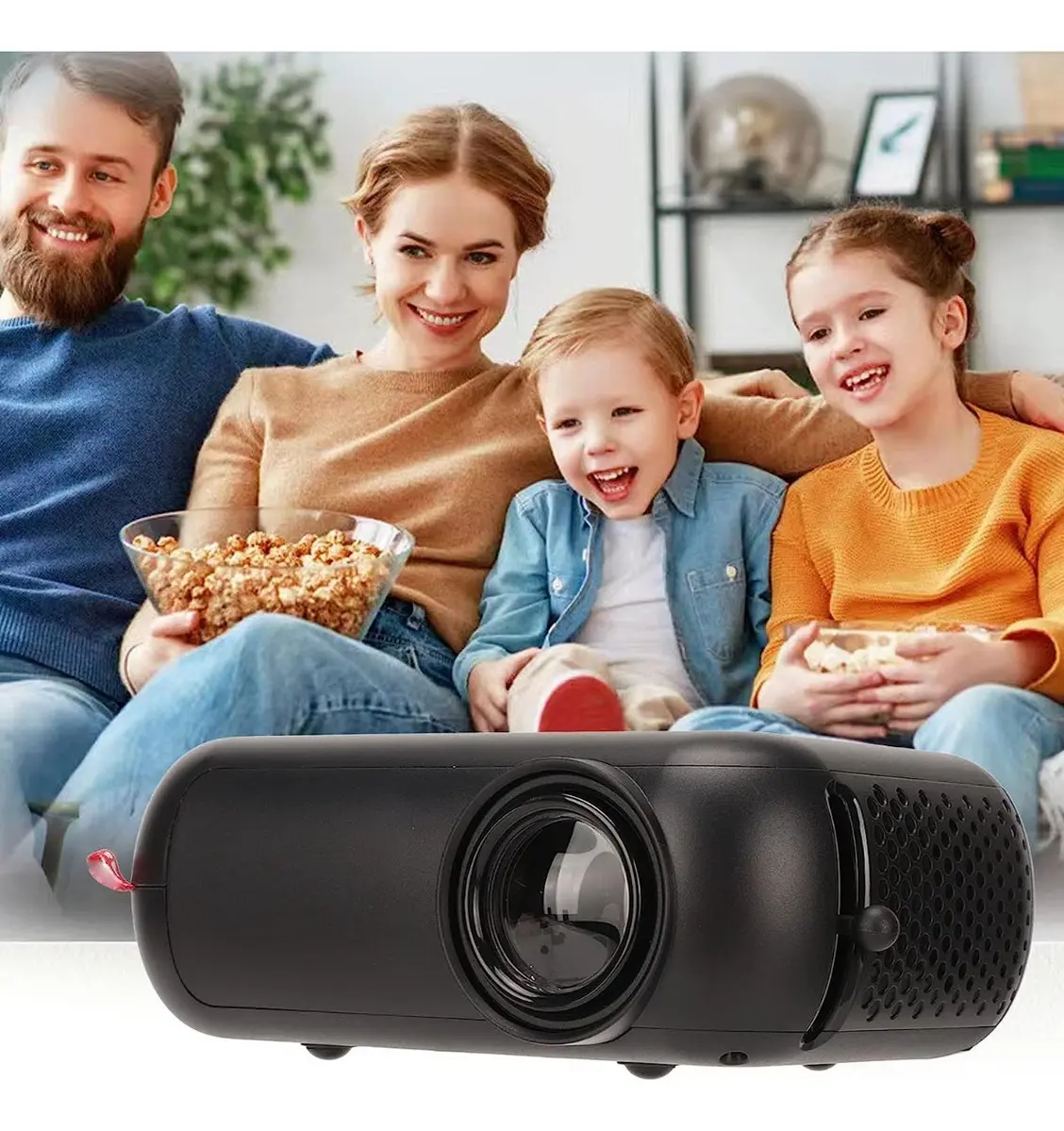 Mini Proyector Portátil A10 1800 Lúmenes Led Negro