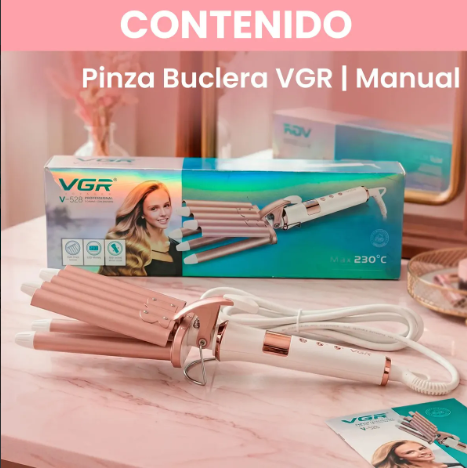 Buclera Rizador VGR V-528 5 Ondas Cerámica 230°C