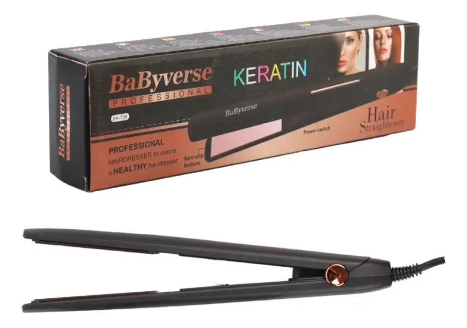 Planchita Alisadora BaByverse PP-0005 Cerámica 230° Negra
