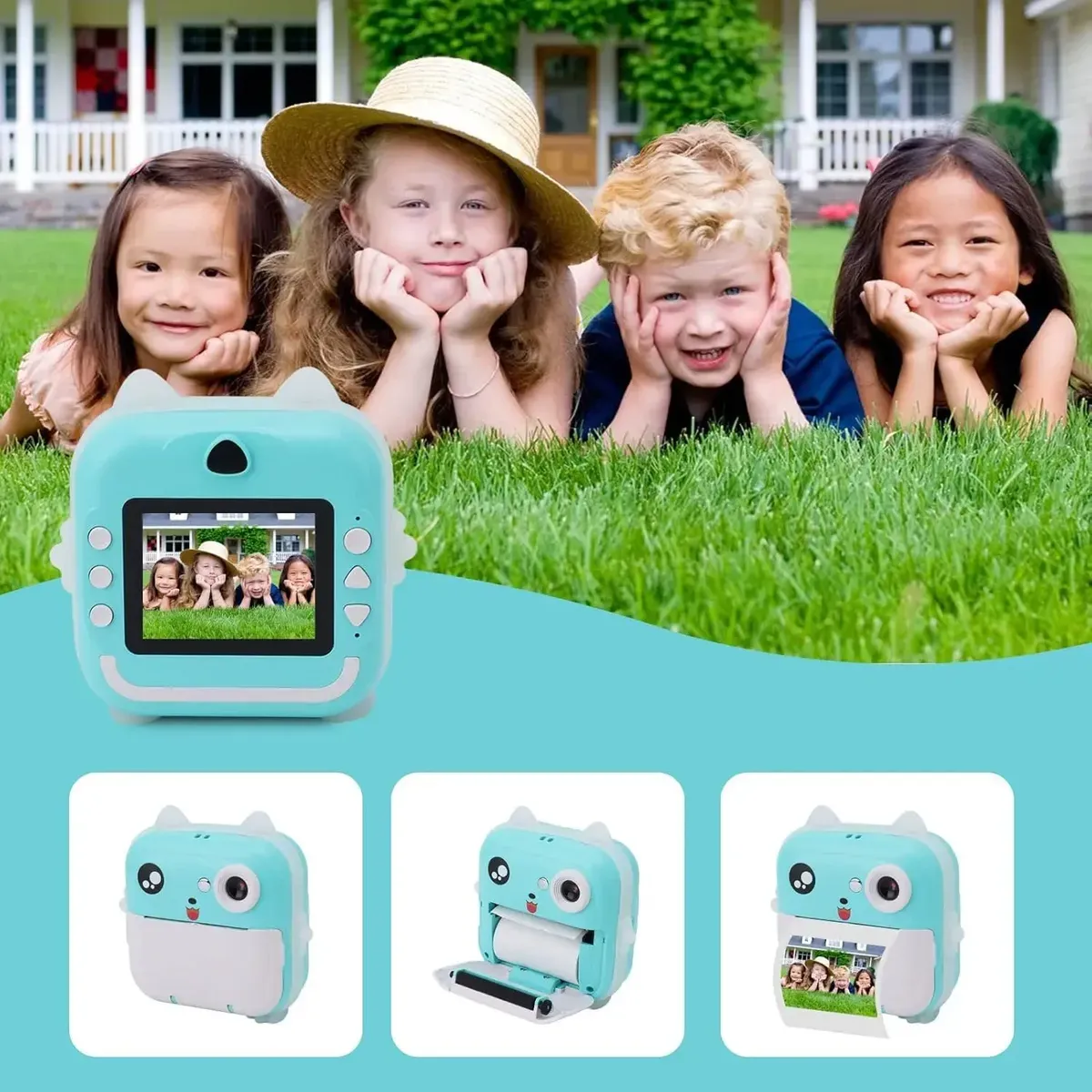 Cámara Fotos Infantil Instantánea Impresión Térmica HD
