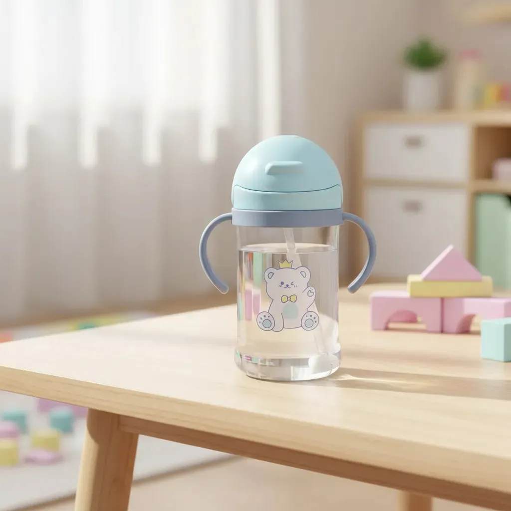 Vaso Entrenador Infantil Chufi 350ml Sorbete Y Asas Celeste