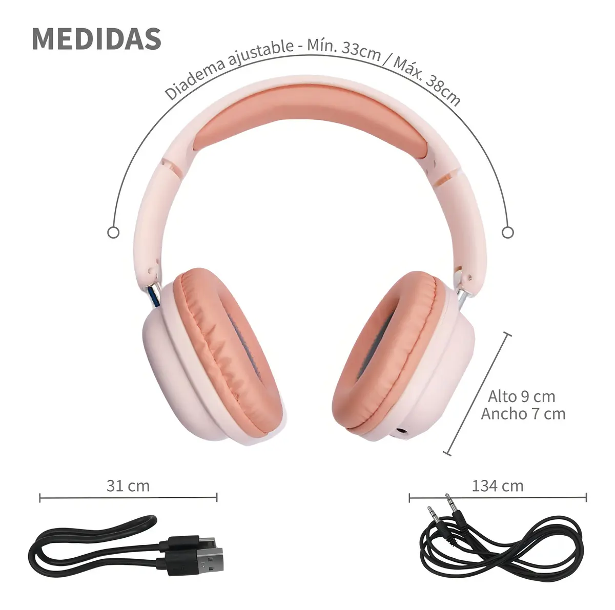 Auriculares Bluetooth Vincha Netmak NM-LIVE Blanco