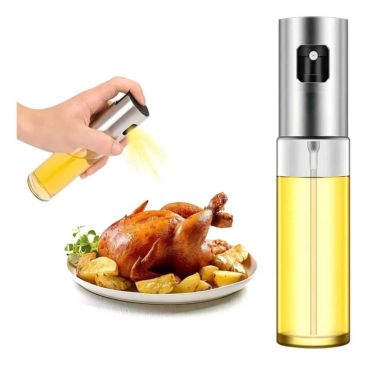 Aceitera Spray Pablukas INOX100 Vidrio Y Acero 100ml