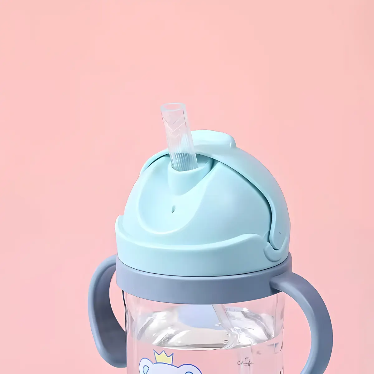 Vaso Entrenador Infantil Chufi 350ml Sorbete Y Asas Celeste