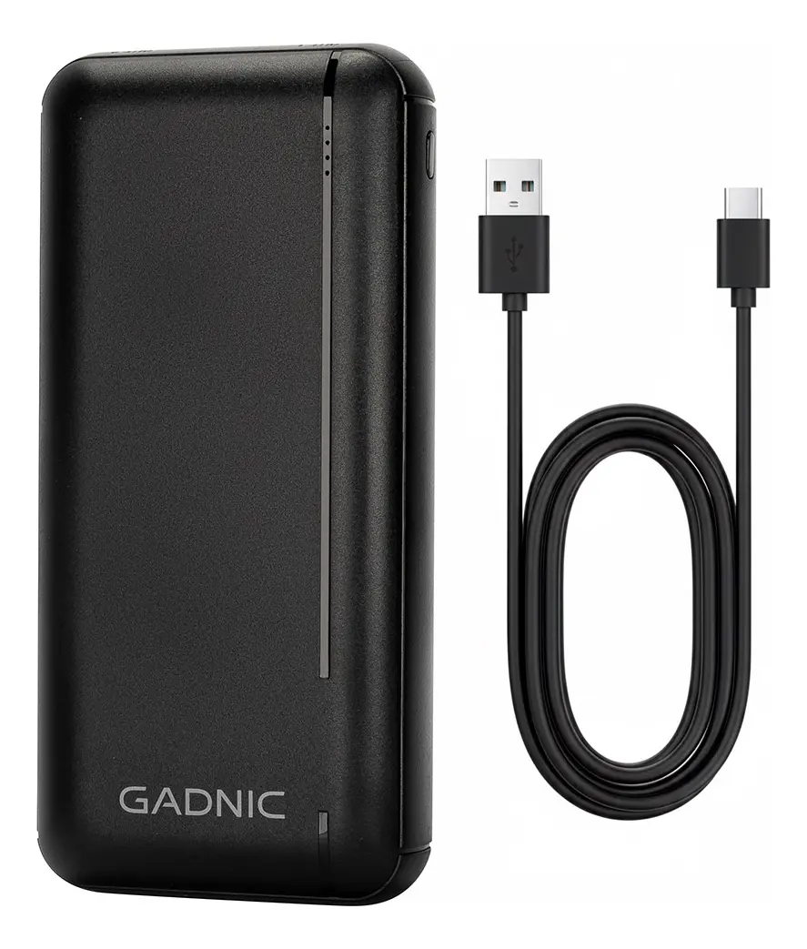 Power Bank Gadnic 25000mah Carga Rápida Usb-c Y Micro Usb