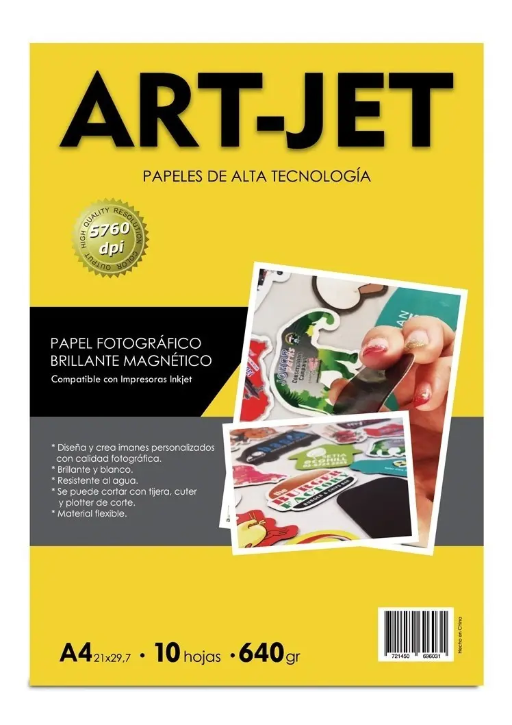 Papel Fotográfico Magnético Art-Jet A4 10 Hojas Brillante