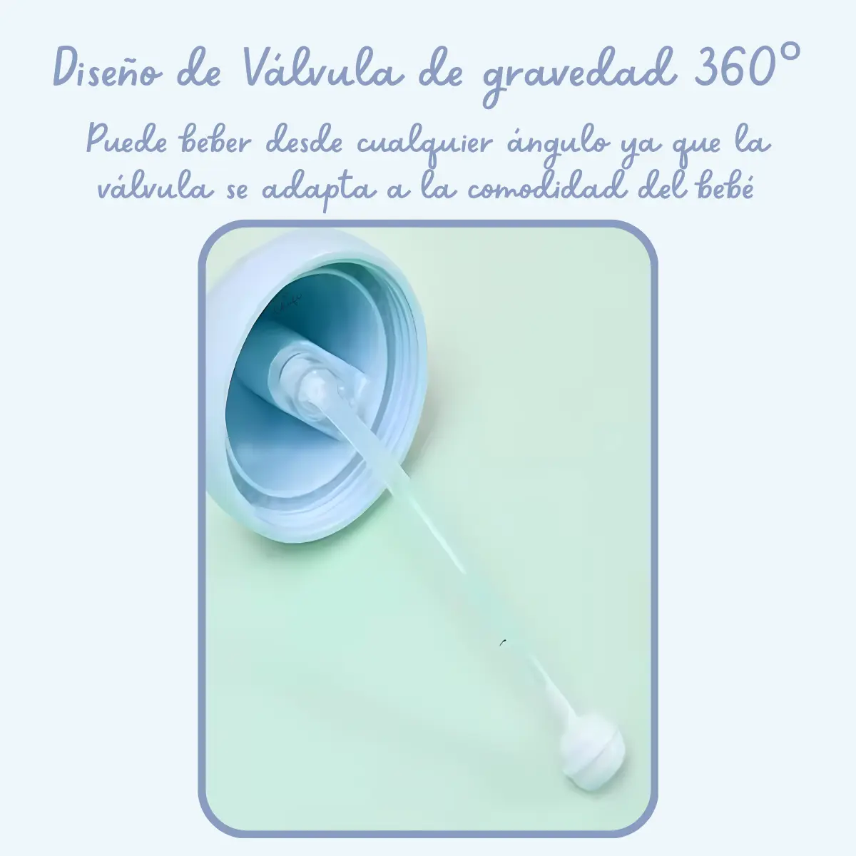 Vaso Entrenador Infantil Chufi 350ml Sorbete Y Asas Celeste