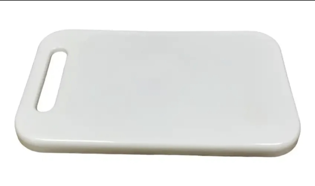 Tabla Picar Chica JNG Plast Plastico Blanco 25x15 Manija
