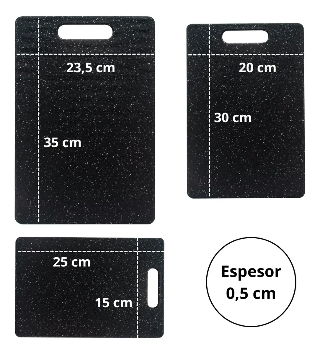 Set 3 Tablas De Picar Filula Polipropileno Libre De Bpa