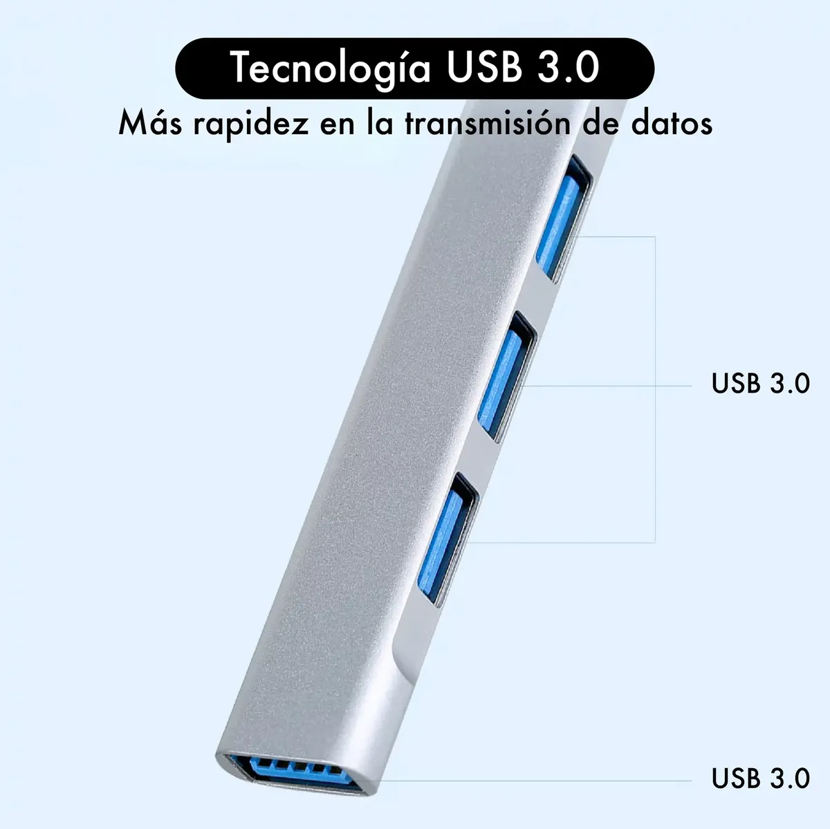 Hub Usb 3.0 Multipuerto 4 Puertos Alta Velocidad 5gbps