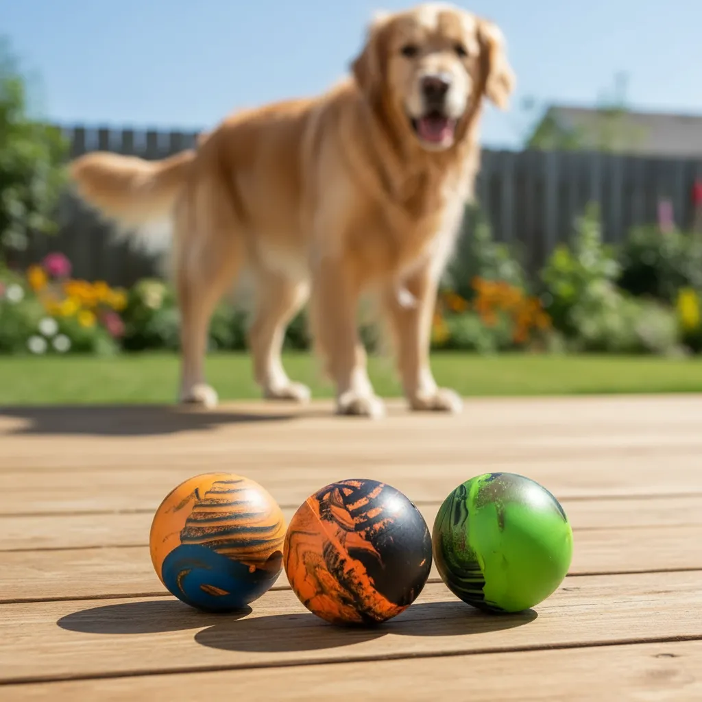 Pelota De Goma Dura 9,5 Cm Para Perros Grandes Rebote Alto
