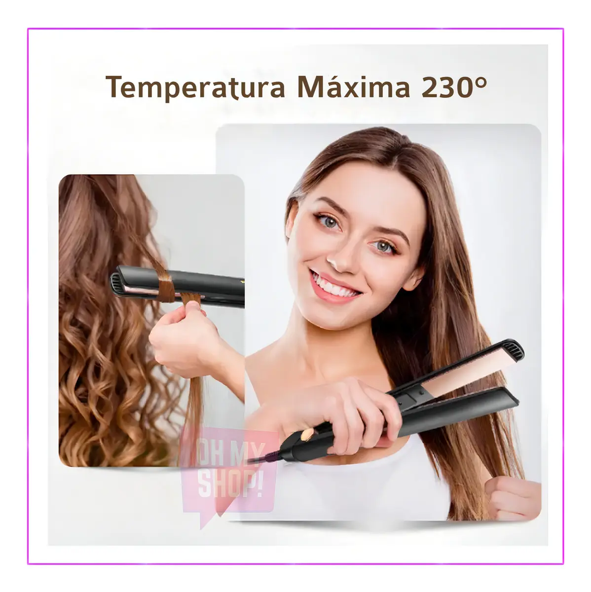 Planchita Alisadora BaByverse PP-0005 Cerámica 230° Negra